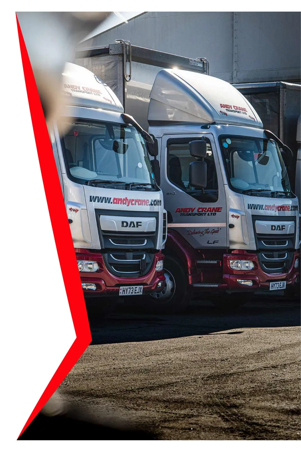A few trucks forming part of the Andy Crane Transport fleet